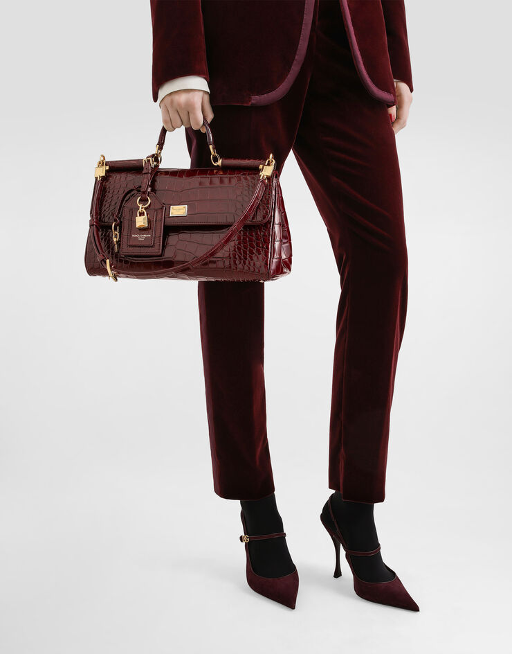Dolce & Gabbana Medium My Sicily bag in alligator Dolce & Gabbana Medium My Sicily bag in alligator Bordeaux BB7782B2EN0