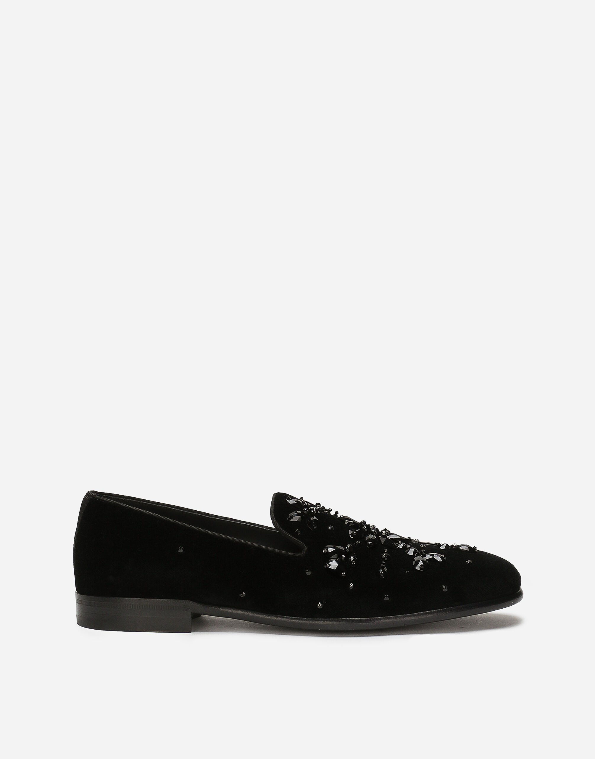 Dolce & Gabbana Velvet slippers Black LB1A58G0U05