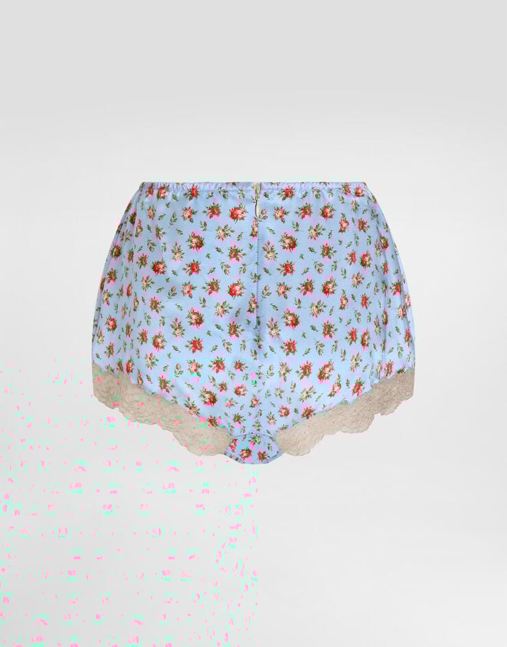 Dolce & Gabbana Small rose-print lace and satin briefs Dolce & Gabbana Small rose-print lace and satin briefs Multicolor O2E02TON0E3