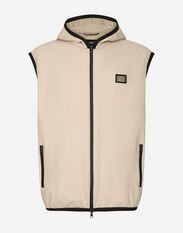 Dolce & Gabbana Jersey vest with hood Beige GYZMHTFR20N