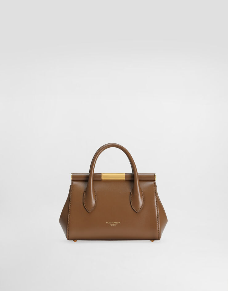 Dolce & Gabbana Day Mini Marlene 搓纹小牛皮手袋 棕 BB7744A3G19