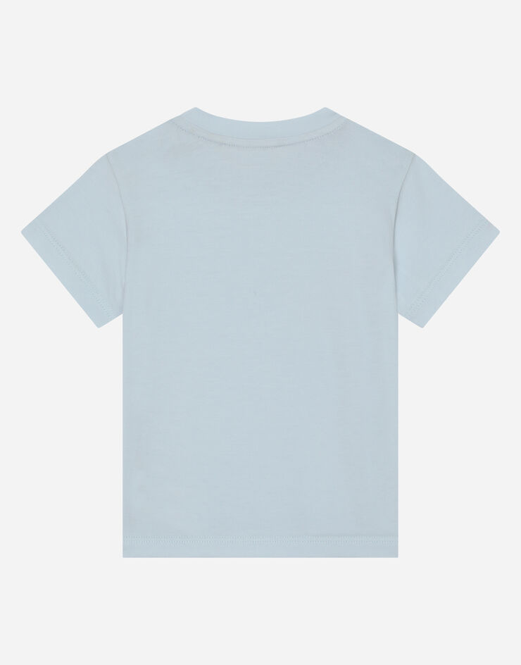 Dolce & Gabbana T-shirt en jersey à imprimé Bébé Léopard et logo DG Gris L1JTDSG7G5G