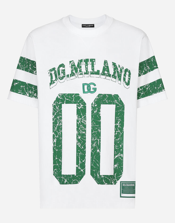 Dolce & Gabbana ロゴプリント コットン Tシャツ ホワイト G8RZ2ZG7NPB