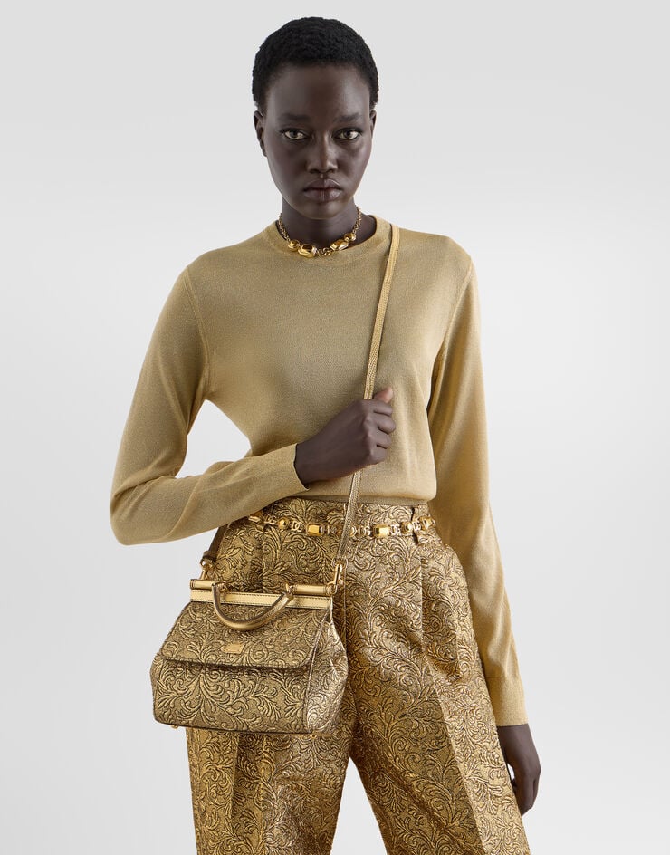 Dolce & Gabbana Small Sicily handbag in brocade Dolce & Gabbana Small Sicily handbag in brocade Gold BB6003B0848