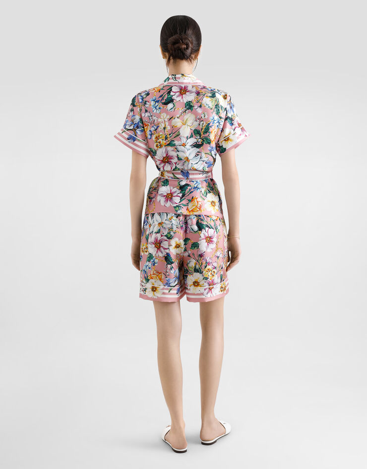 Dolce & Gabbana 花卉印花斜纹睡衣 版画 F5G67THI1W4