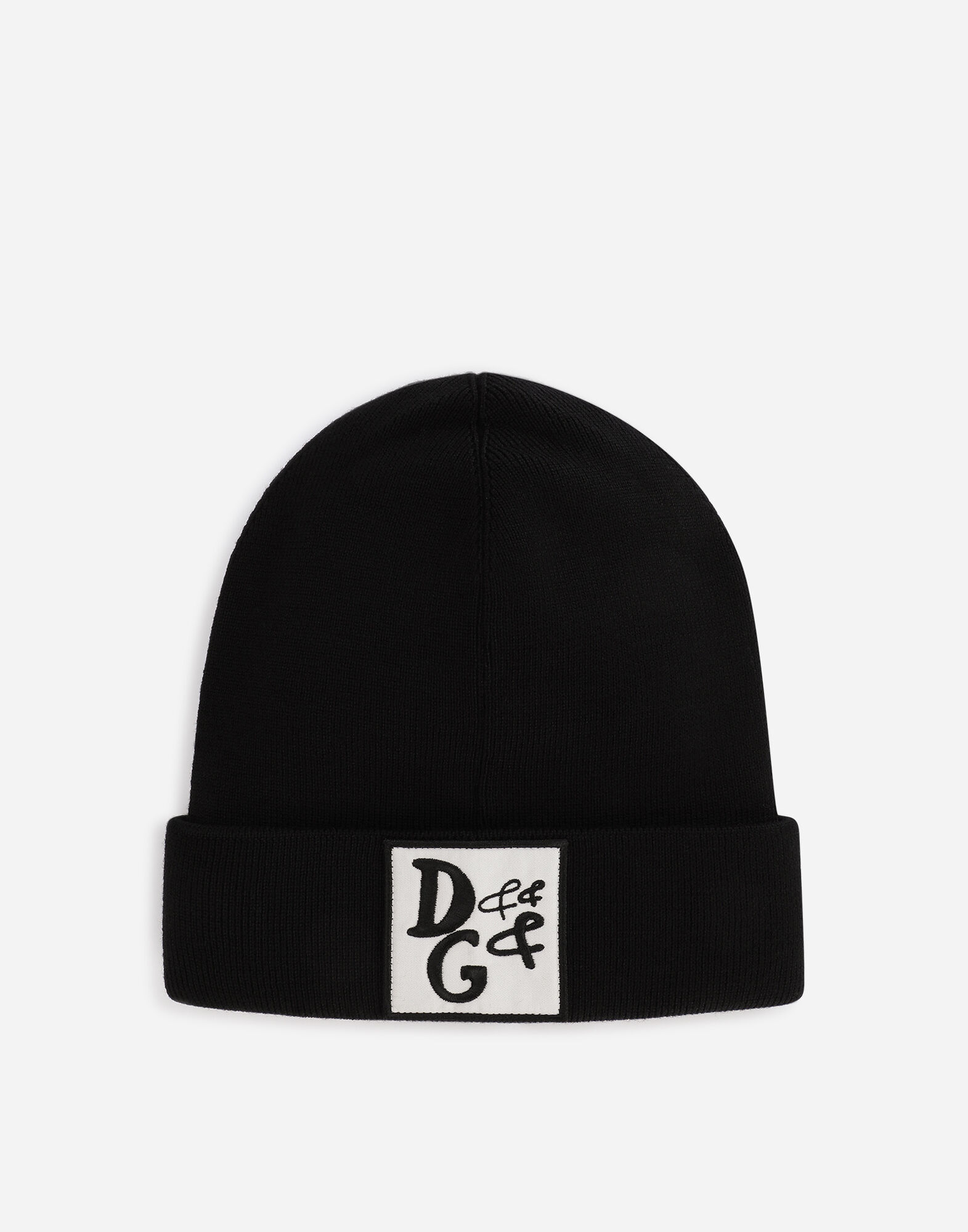 DOLCE&GABBANA ブラックニット帽 DOLCE&GABBANA ブラックニット帽 ブラックのメンズ キャップ ウール
