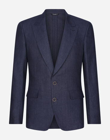 Dolce & Gabbana Chaqueta Sicilia de lino Azul G2QS6TFU4LF