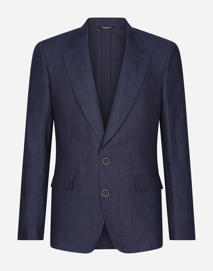 Dolce & Gabbana Chaqueta Sicilia de lino Azul G2QS6TFU4LF