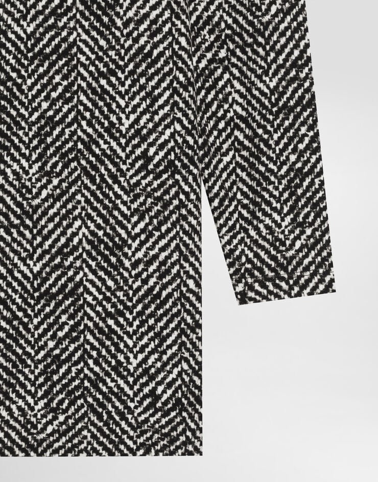Dolce & Gabbana Interlock dress with chevron print Multicolor L5JDALFSGDZ