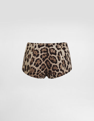 Dolce & Gabbana Leopard-print high-waisted bikini bottoms Multicolor O2A16JONO11