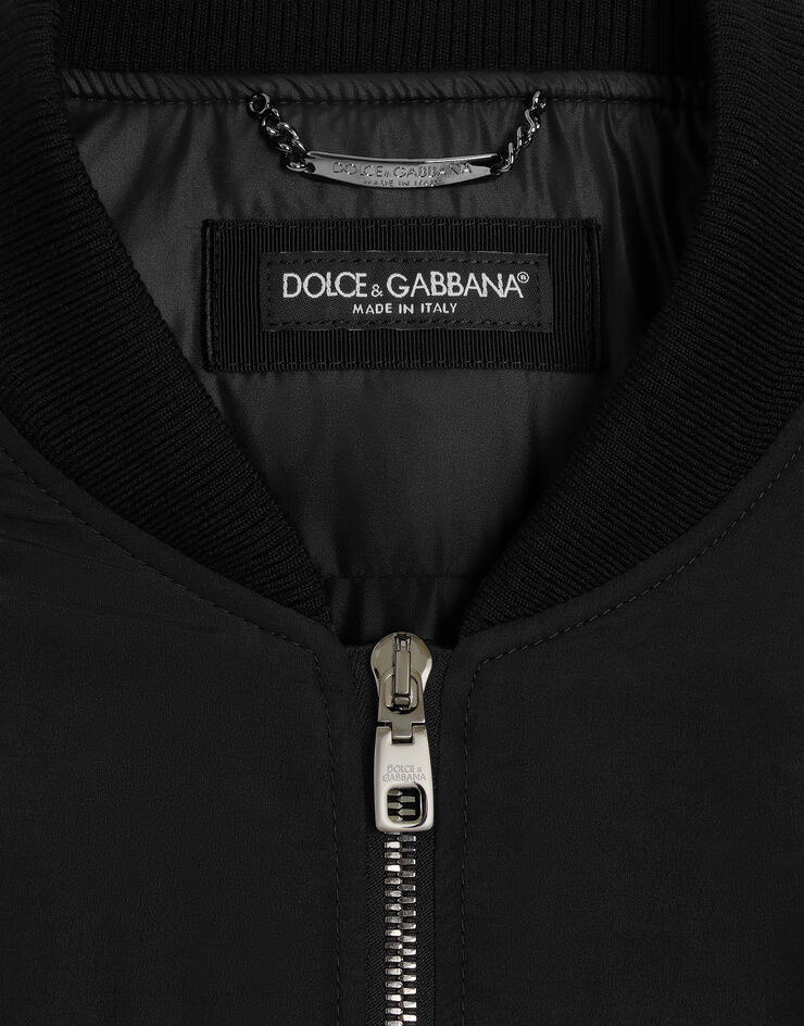Dolce & Gabbana Padded bomber jacket in canvas Dolce & Gabbana Padded bomber jacket in canvas Black G9CLUTFUS51