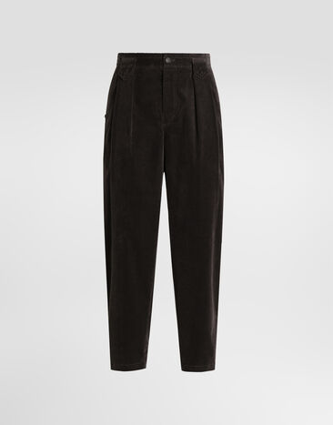 Dolce & Gabbana Velvet trousers Grey GP13XTFUWER