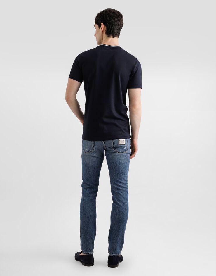 Dolce & Gabbana Cotton t-shirt Blue G8RA2ZFU7EQ
