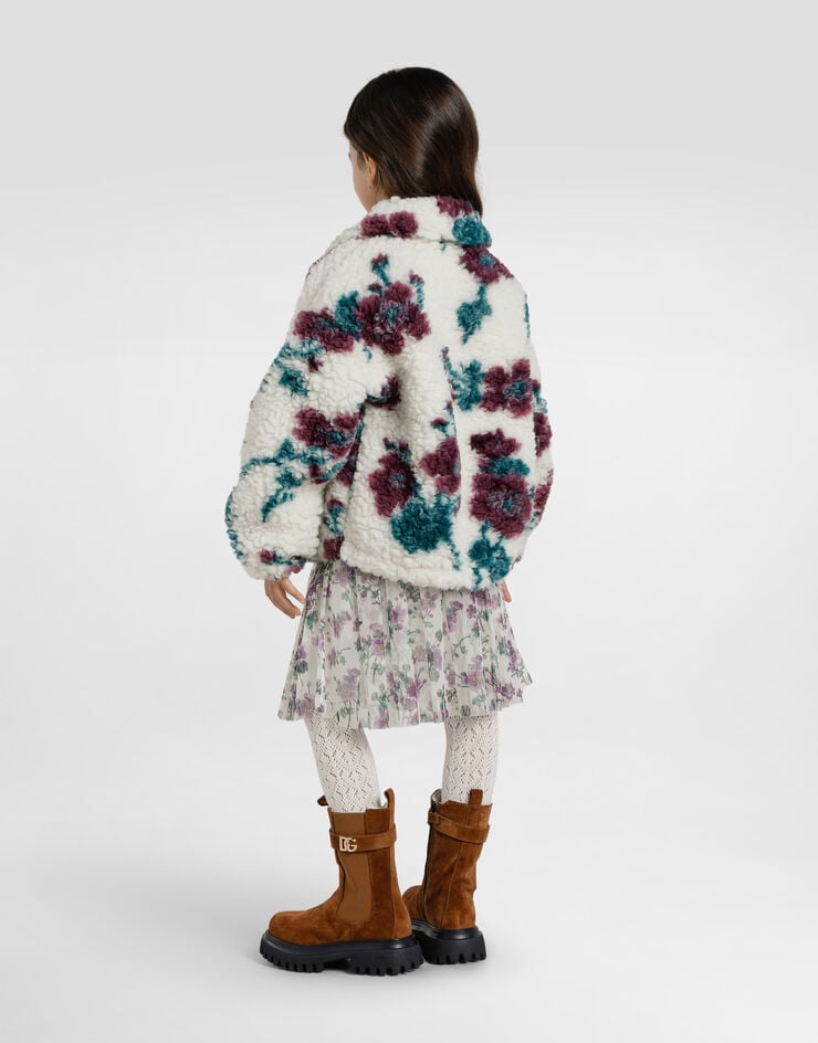 Dolce & Gabbana Flower-print fur-like jacket Multicolor L52B05FJZAK
