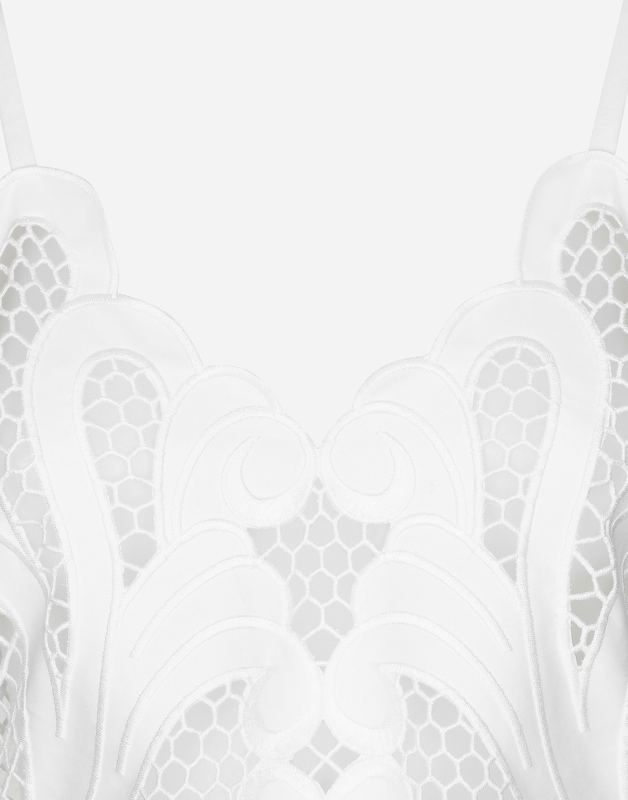 Cotton top with cut-out detailing in White for Women