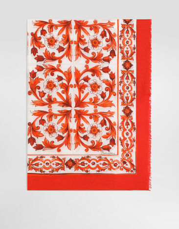 Dolce & Gabbana Majolica-print batiste sarong Multicolor O4A01JONO20