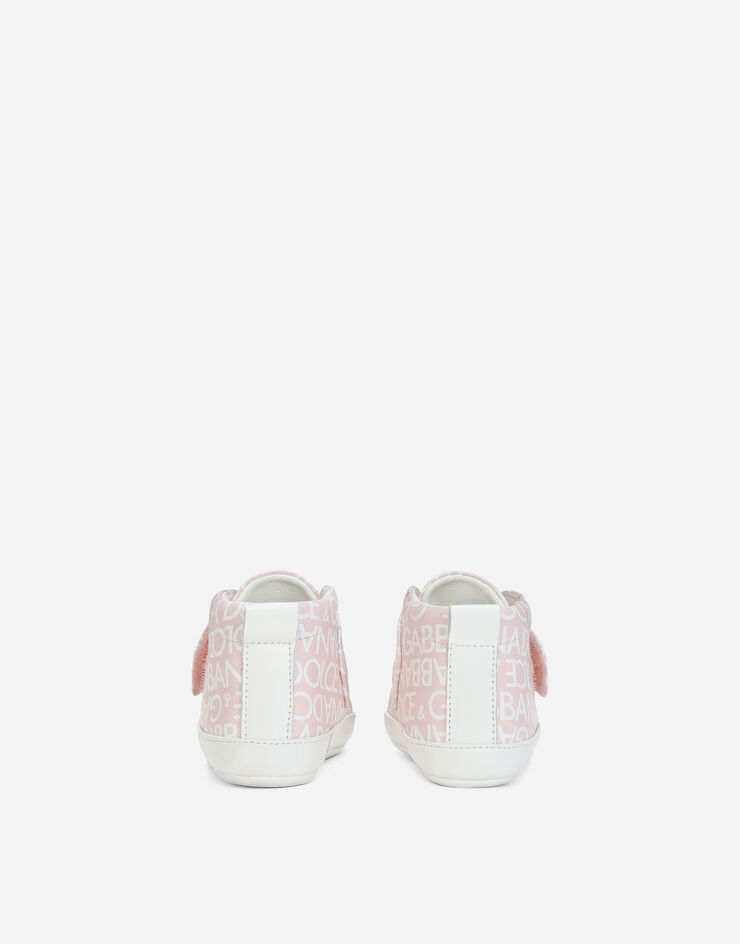 Dolce&Gabbana Mid-Top-Sneaker aus bedrucktem Nappaleder Rosa DK0130AX179