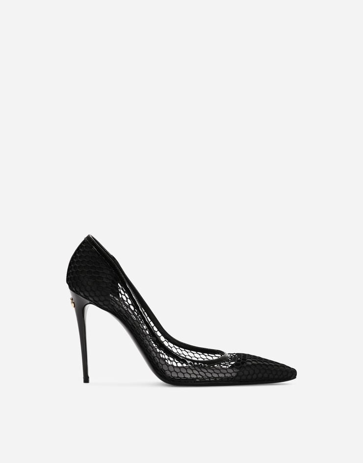 Dolce & Gabbana Zapato de salón de red y charol Negro CD1767AG883
