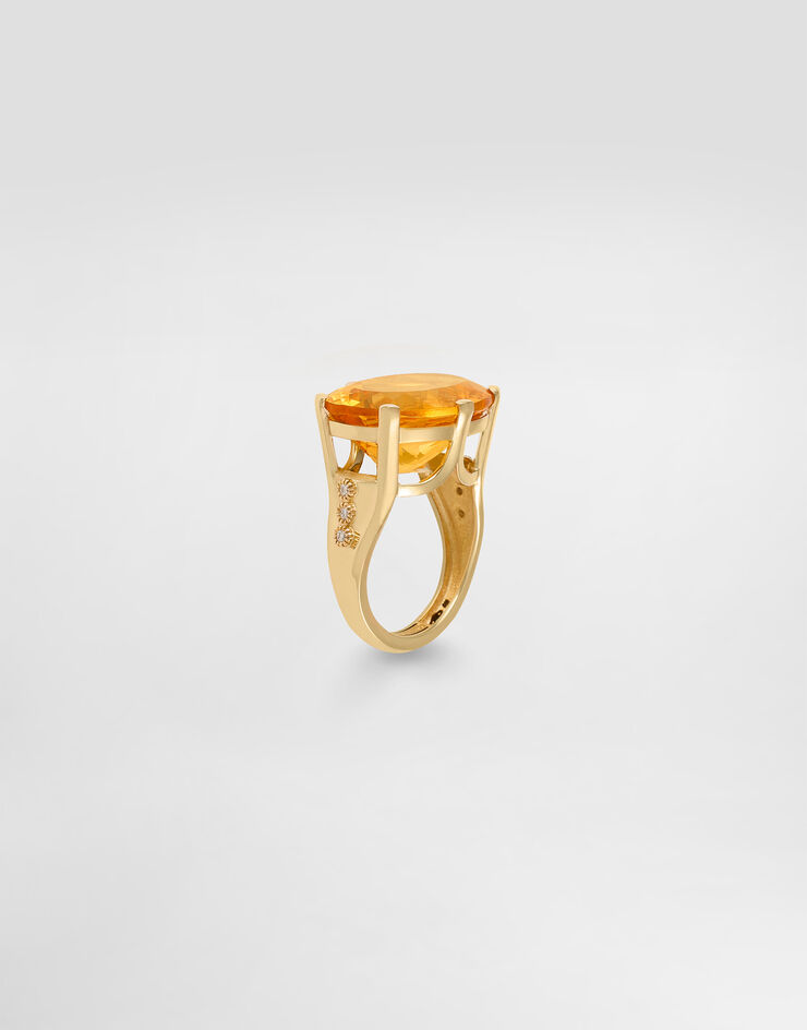 Dolce & Gabbana Anna ring in 18-carat yellow gold with citrine and diamonds Dolce & Gabbana Anna ring in 18-carat yellow gold with citrine and diamonds Yellow Gold WRSB1GWCTR1
