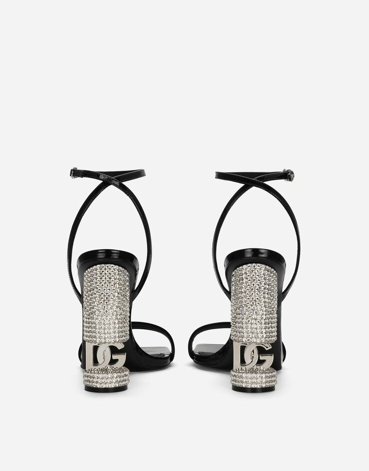 Dolce&Gabbana サンダル シャイニーカーフスキン ブラック CR1437AP324