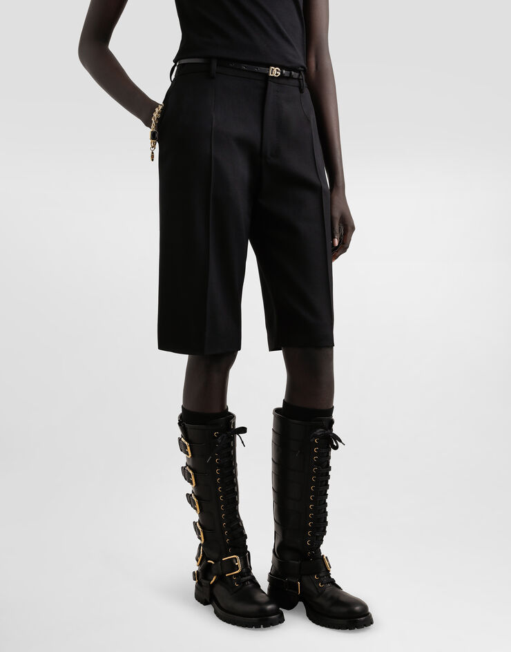 Dolce & Gabbana Bi-stretch wool shorts Black FTC6RTFUBGC
