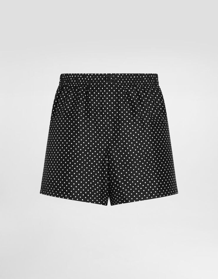 Dolce & Gabbana Boxershorts aus Seidentwill mit Polka-Dot-Print Multicolor M3A21TIS13O