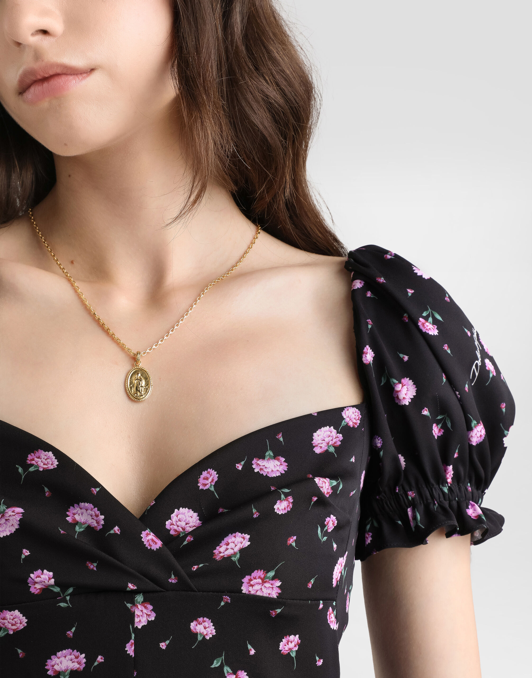 Carnations-print dress - thumbnail 4