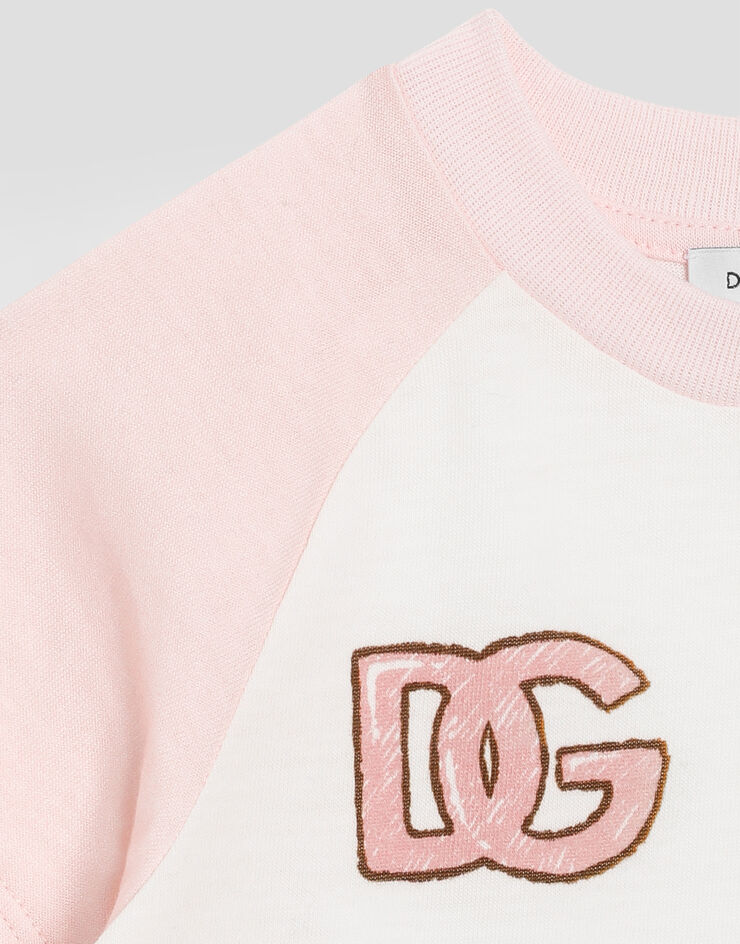 Dolce & Gabbana Jerseyt-shirt with leopard print Multicolor L2JTOSII7IQ