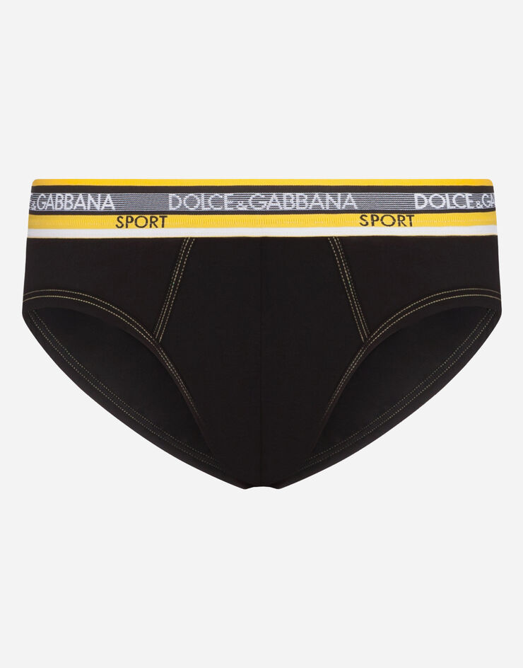 Dolce & Gabbana Medium briefs in stretch pima cotton NERO M3B64JFUGHH