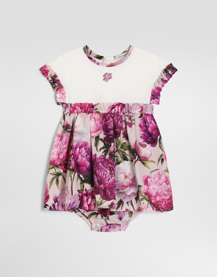 Dolce & Gabbana Peony-print mix material dress Dolce & Gabbana Peony-print mix material dress Multicolor L2JDBQG7QZY