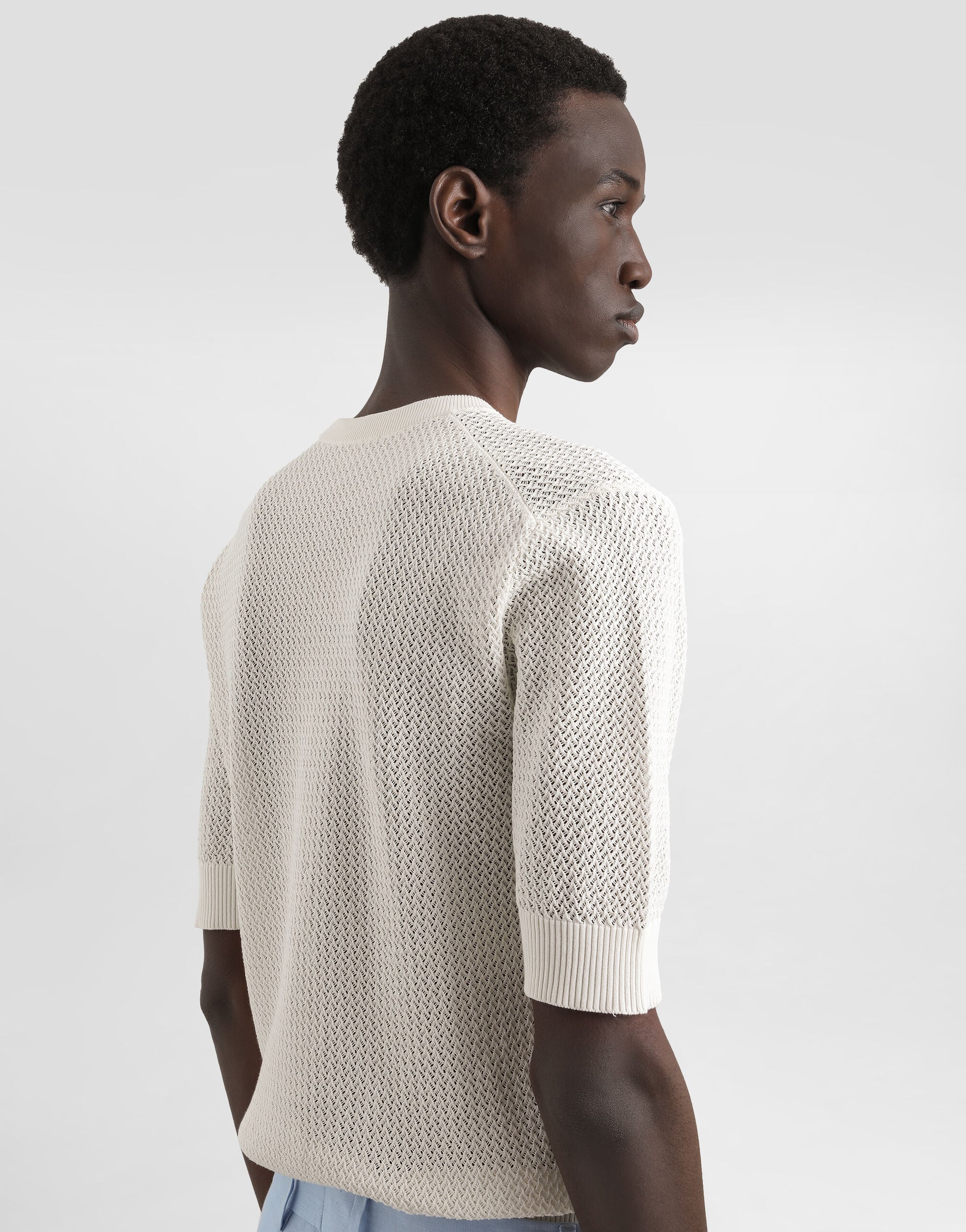 Cotton crewneck pullover in White for Men | Dolce&Gabbana® US