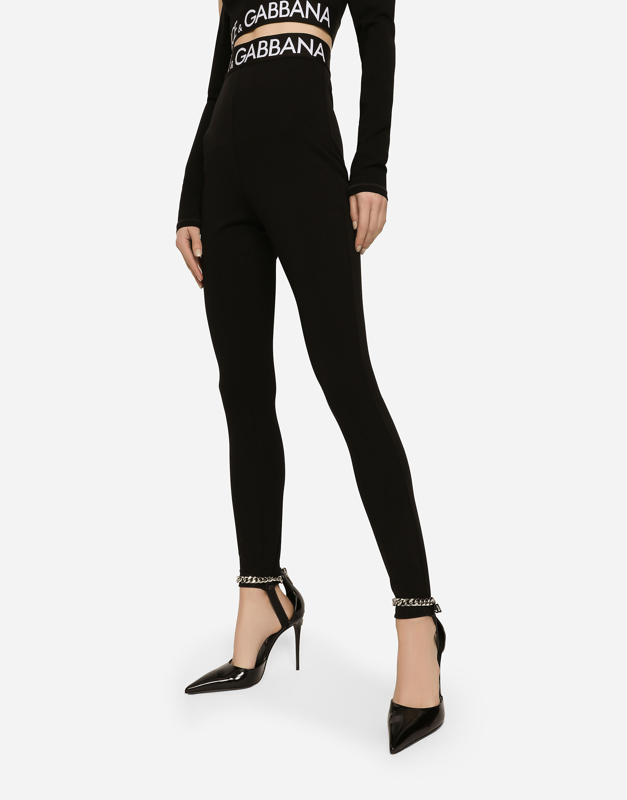 LEGGINGS in Black for Women | Dolce&Gabbana®