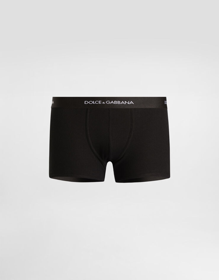 Dolce & Gabbana بوكسر بقصة عادية من قطن جيرسي ضمن حزمة من اثنين أسود M9D87JONN96