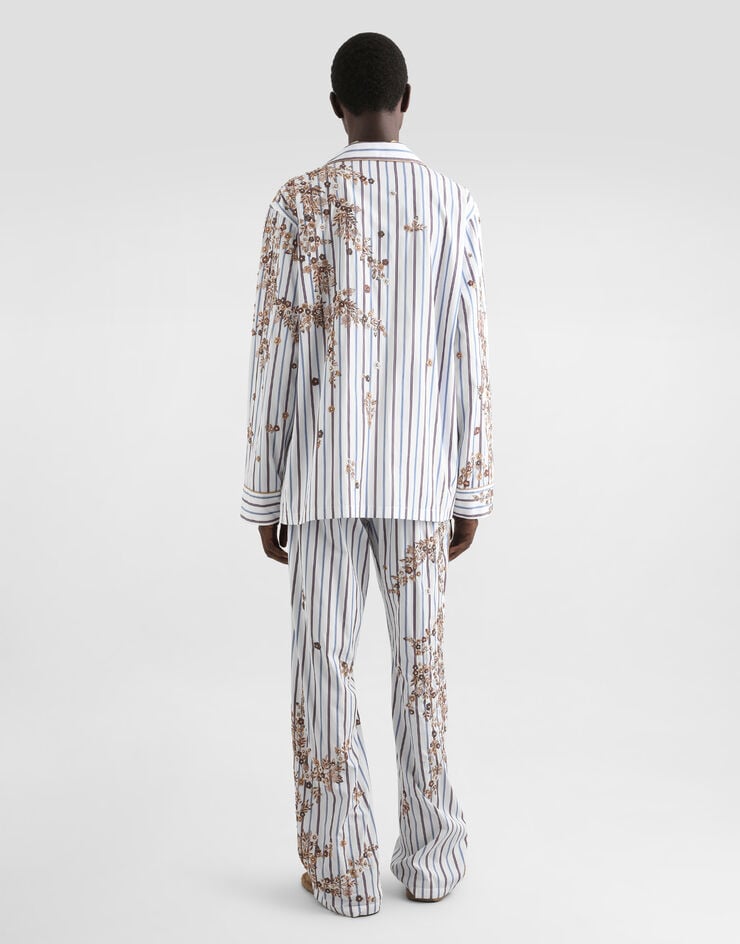 Dolce & Gabbana Cotton-silk vanity trousers with embroidery Dolce & Gabbana Cotton-silk vanity trousers with embroidery Multicolor GVRMAZGK203