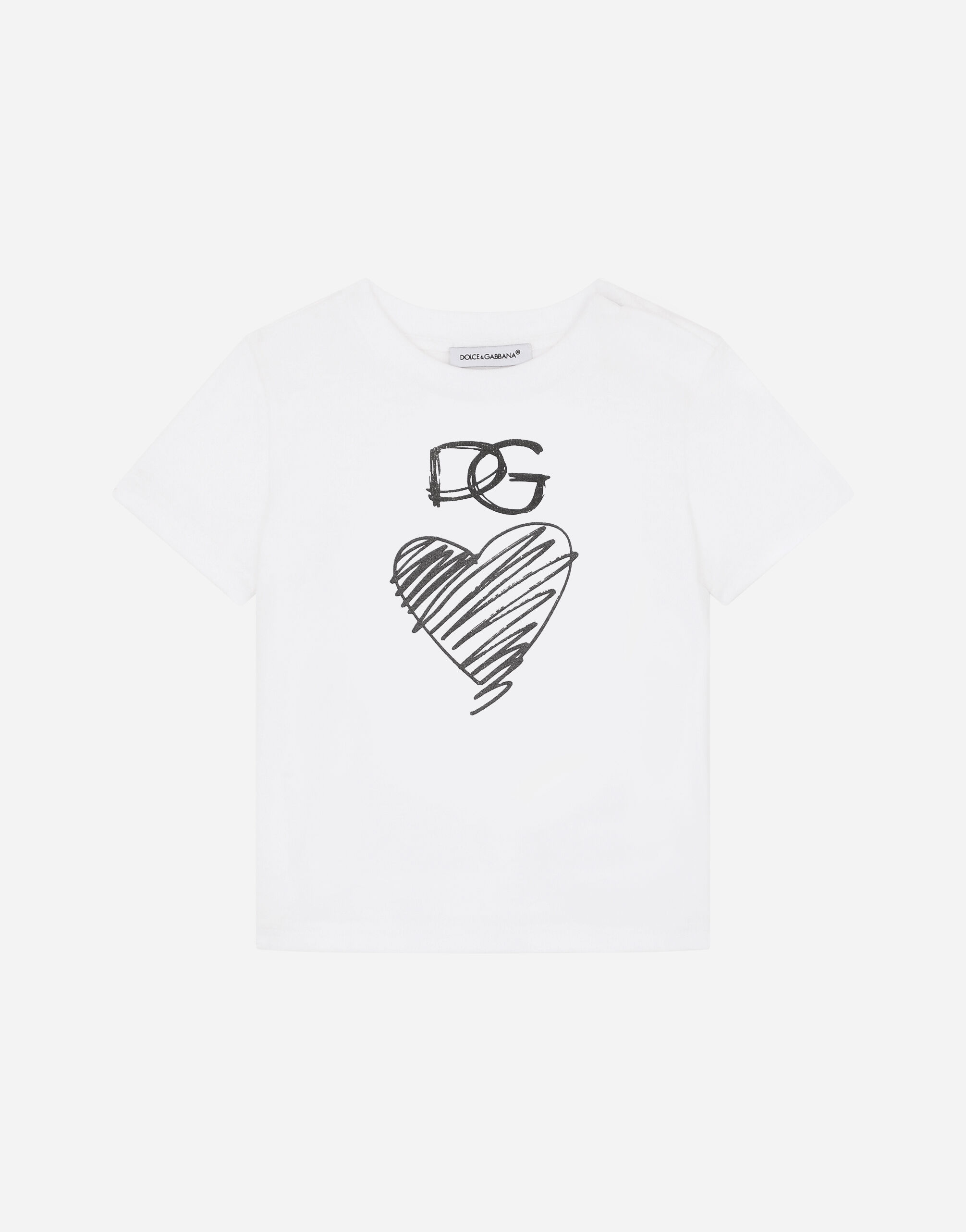 Dolce & Gabbana T-shirt in jersey stampa DG cuore Stampa L2JW9XHS7OJ