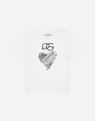 Dolce & Gabbana Camiseta en punto con estampado DG corazón Imprima L2JW9XHS7OJ
