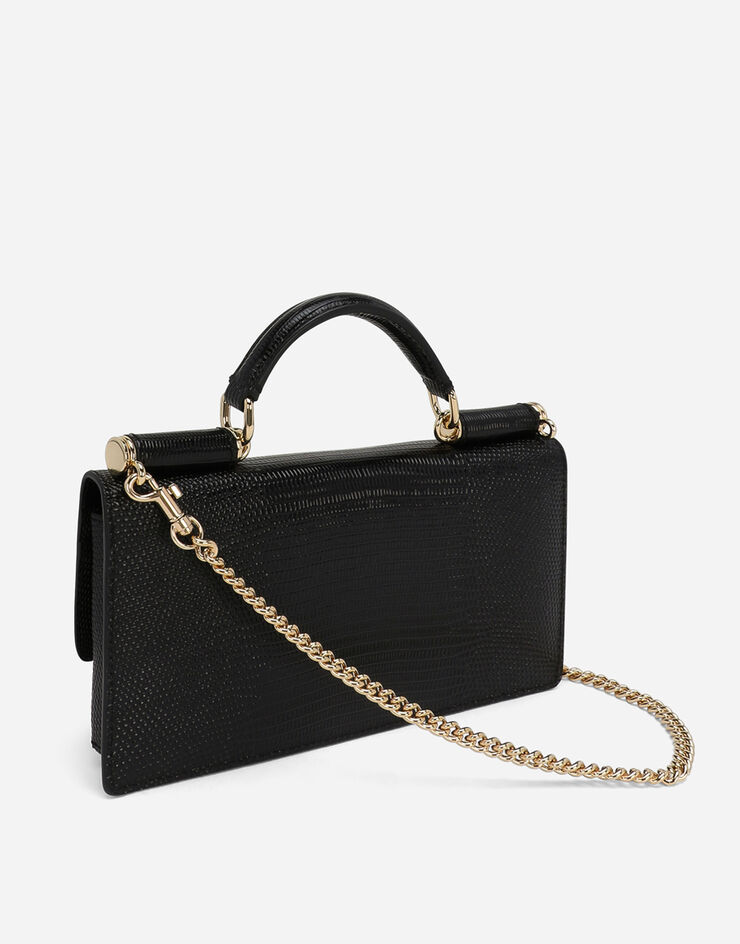 Dolce&Gabbana Mini-Bag Leguan-Prägung Schwarz BI3280A1095