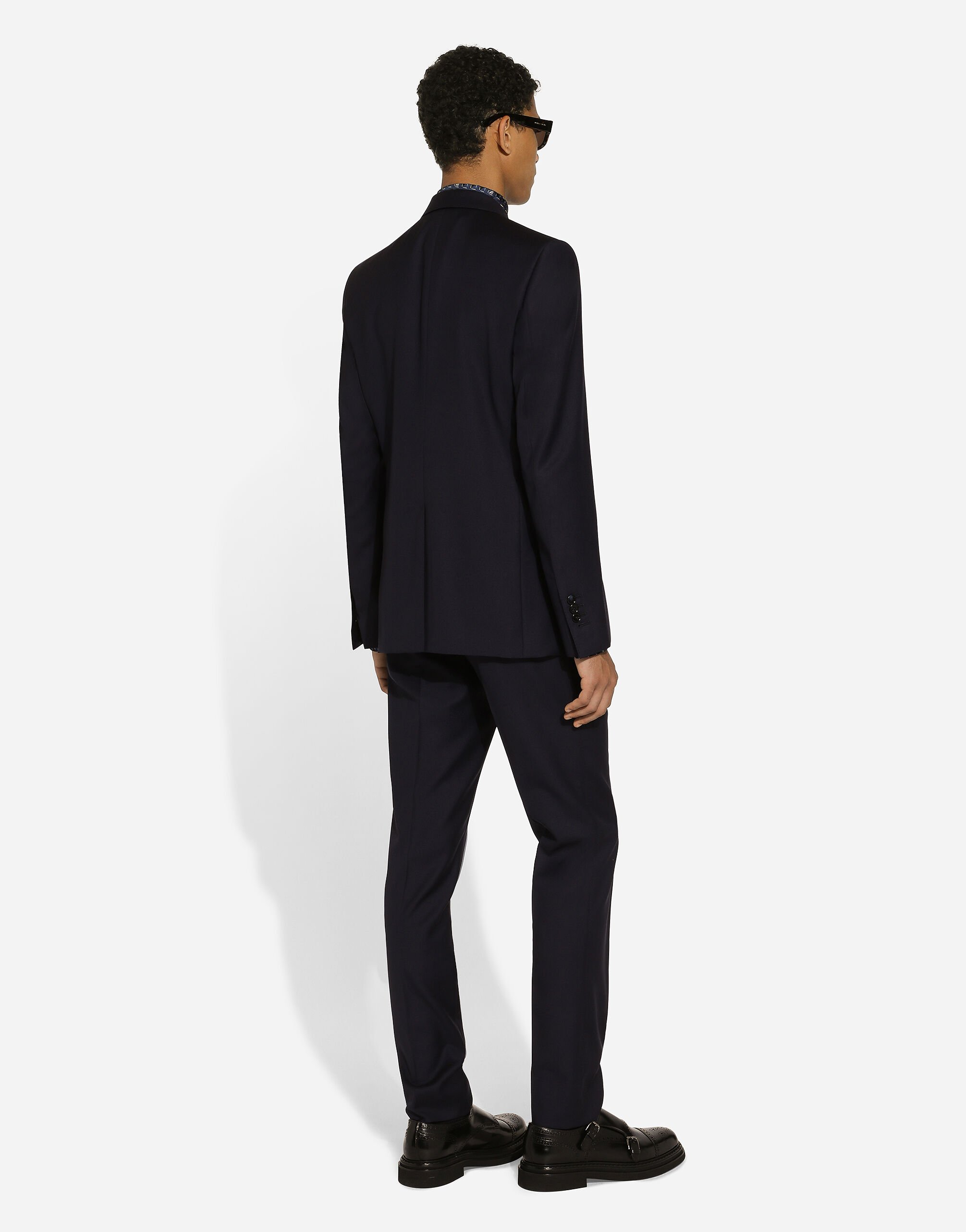 【関税込み】dolce & gabbana VANITY' SILK SHIRT Silk Martini-fit shirt with tie print in Blue for Men