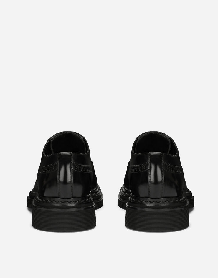 Dolce&Gabbana حذاء أكسفورد من جلد عجل مصقول أسود A20159A1203