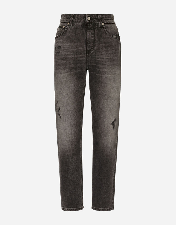 Dolce&Gabbana Vaqueros Boyfriend de denim azul oscuro Multicolor FTAIADG8KA5