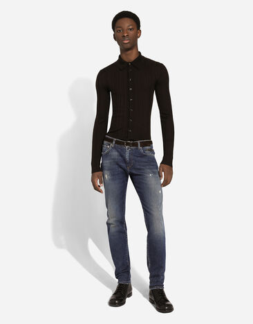 Dolce & Gabbana Slim-fit stretch denim jeans Multicolor GY07CDG8LN7