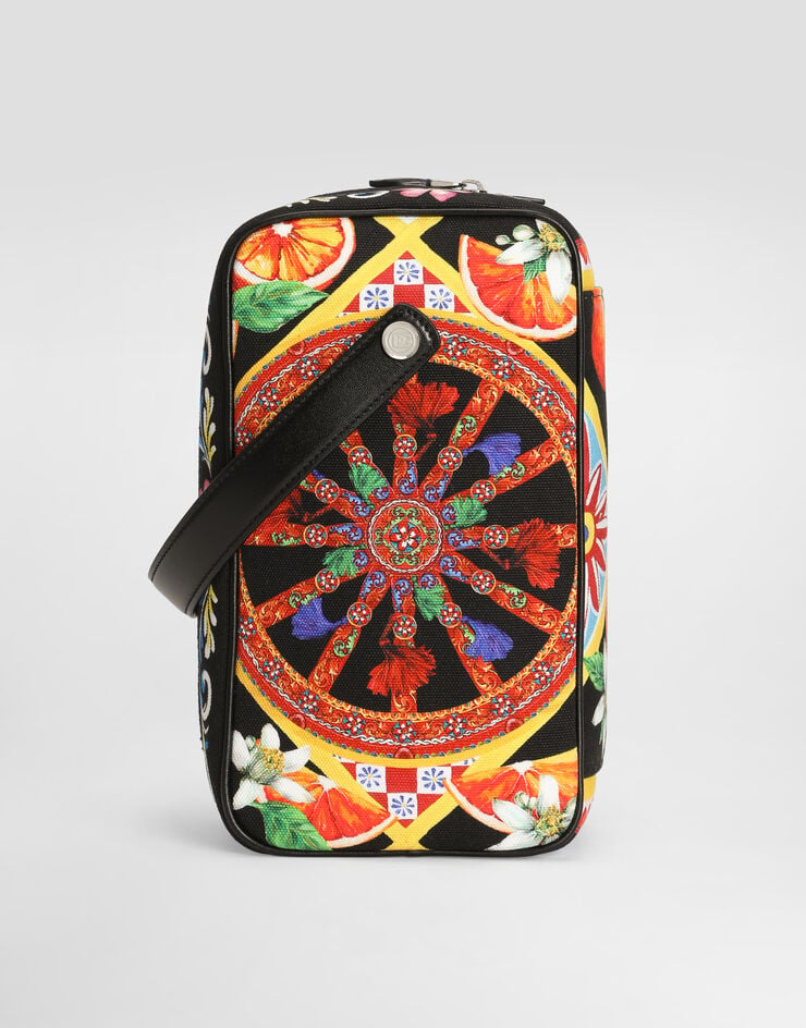 Dolce & Gabbana Lock handbag in printed canvas Multicolor BM2449A0926