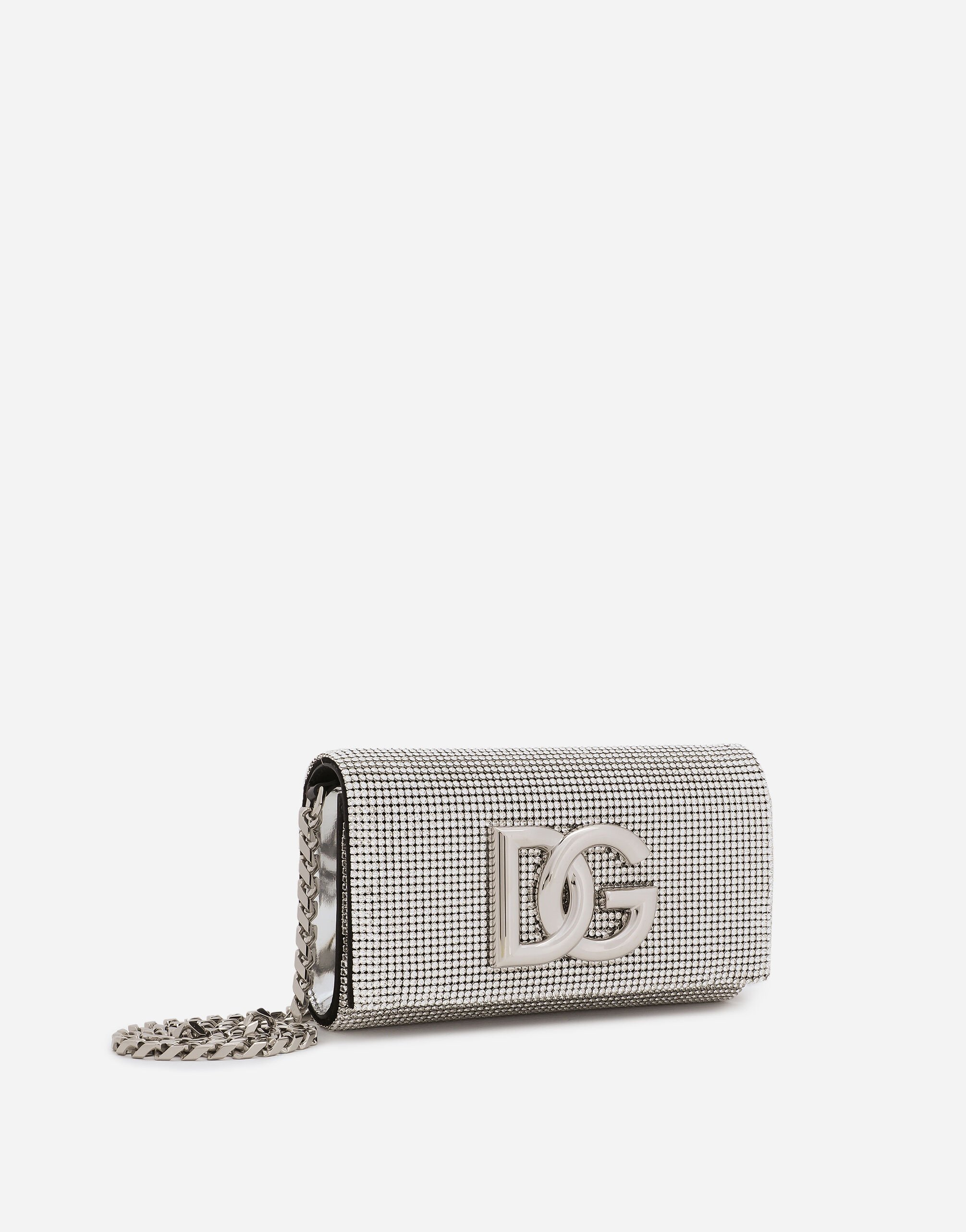 DG logo bag in crystal mesh in Silver for Women Dolce Gabbana US