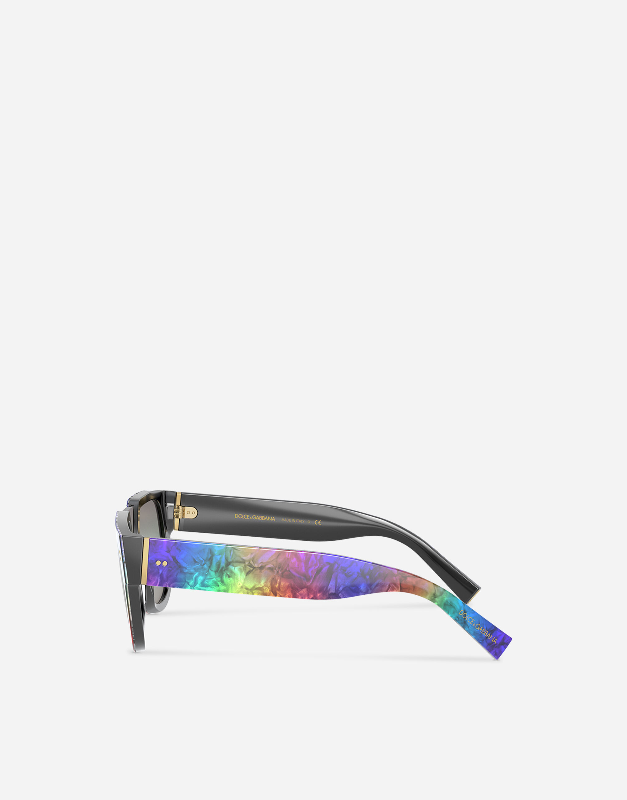 虹色のメンズ Iridescent rainbow sunglasses | Dolce&Gabbana®
