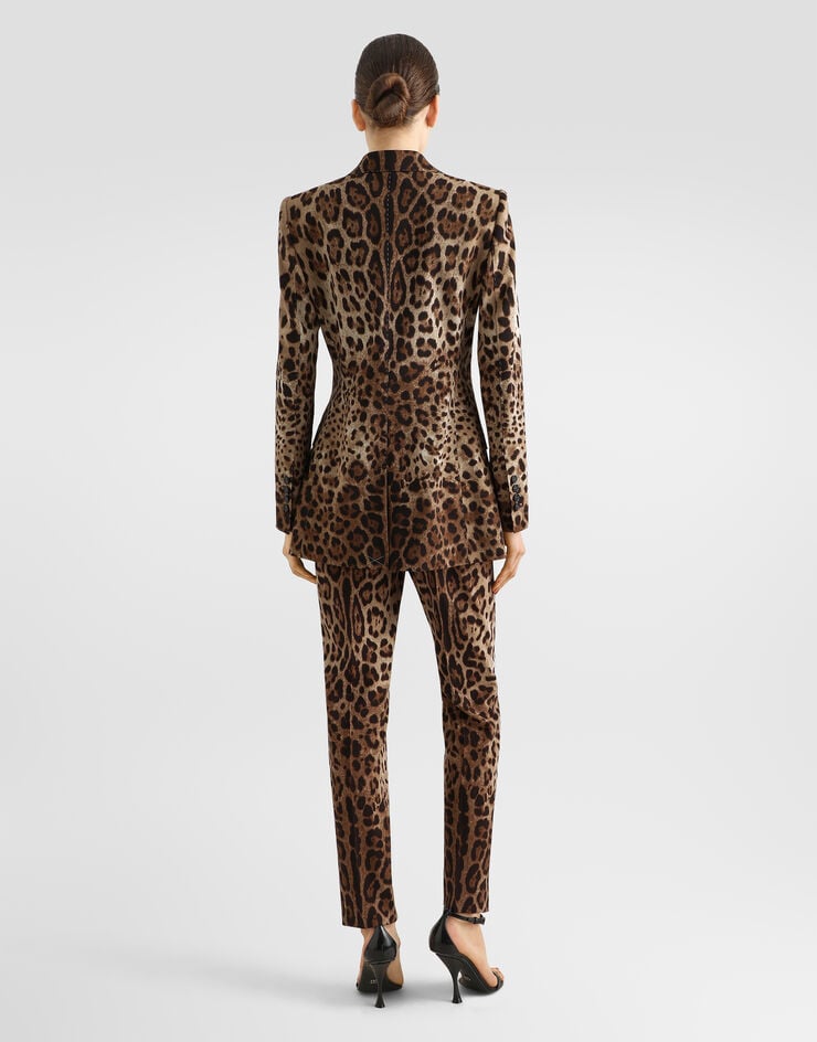 Dolce & Gabbana Turlington leo-print wool single-breasted jacket Dolce & Gabbana Turlington leo-print wool single-breasted jacket Print F29QGTFSBAV