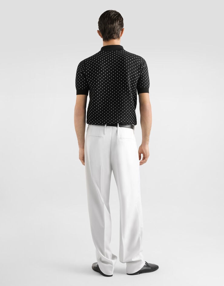 Dolce & Gabbana Micro-dot stitch polo shirt Multicolor GXZ02ZJGMFB