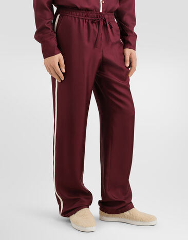 Dolce & Gabbana Vanity silk twill trousers Bordeaux GP24AZFU1XB