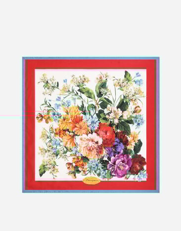 Dolce & Gabbana وشاح من تويل حريري 70x70 متعدد الألوان FN092RGDC7B