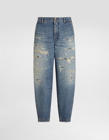 Dolce & Gabbana بنطال من دنيم Multicolor GP235ZG8PM7