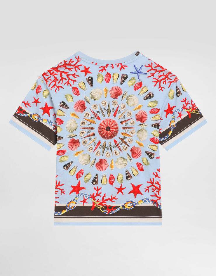 Dolce & Gabbana Shell-print short-sleeved t-shirt Multicolor L4JTHVII7H8